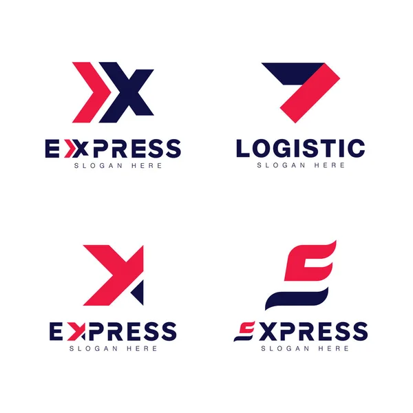 Express Logo Illustration Conception Icône Vectorielle Modèle — Image vectorielle