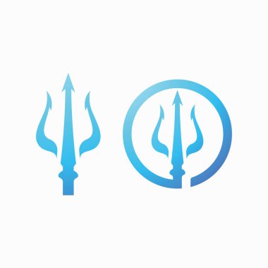 Trident Logo Şablonu vektör çizimi