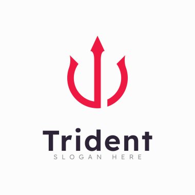 Trident Logo Şablonu vektör çizimi