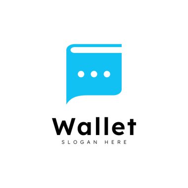 E cüzdan logo tasarım vektör şablonu