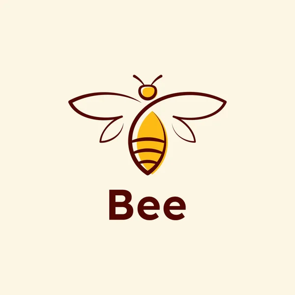 Bee Logo Symbol Vector Design — Stock Vector