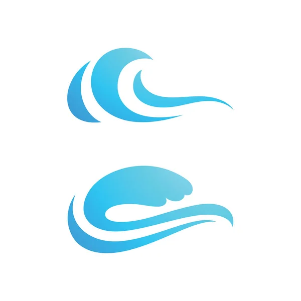 Ocean Wave Logo Plantilla Elemento Vector — Archivo Imágenes Vectoriales