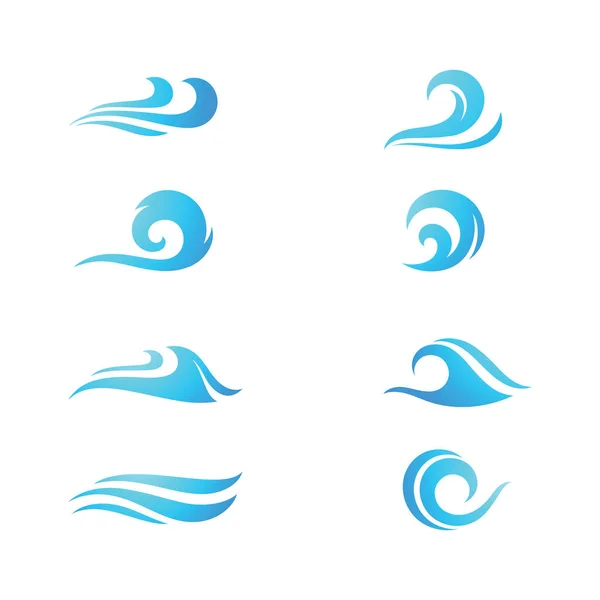 Elementvektor Ozeanwelle Logo Vorlage — Stockvektor