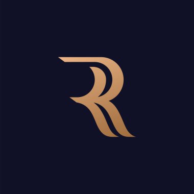 R harfi logo tasarımı logo şablonu, yaratıcı R logo vektör sembolü