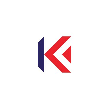 K harfi logo vektör şablonu, Yaratıcı K harfi ilk logo tasarımı