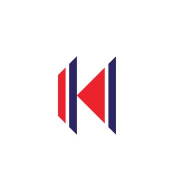 K harfi logo vektör şablonu, Yaratıcı K harfi ilk logo tasarımı