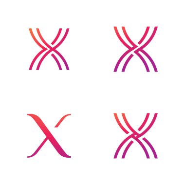 X Logosu Tasarımı ve Şablonu. 
