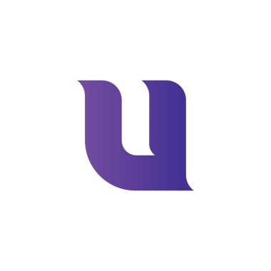 U Letter logo tasarım şablon elementleri