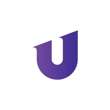 U Letter logo tasarım şablon elementleri