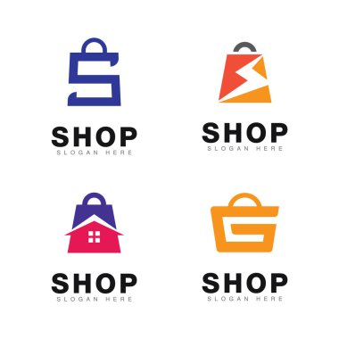 Shopping Bag Logo Icon Design Vector