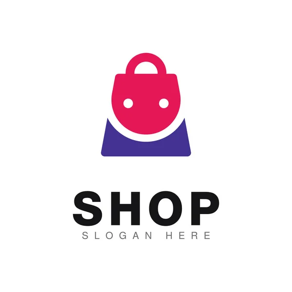 Shopping Bag Logo Icon Design Vector — 스톡 벡터