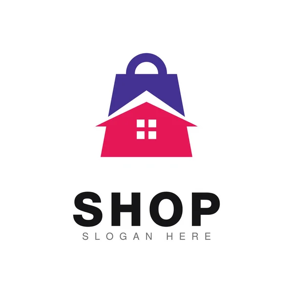 Shopping Bag Logo Icon Design Vector —  Vetores de Stock