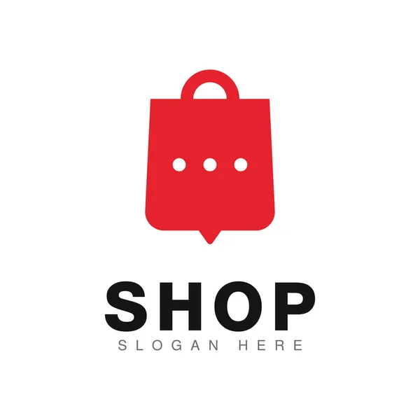 Shopping Bag Logo Icon Design Vector — 스톡 벡터