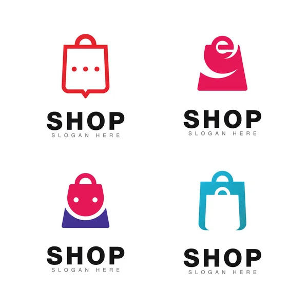 Shopping Bag Logo Icon Design Vector — Vetor de Stock