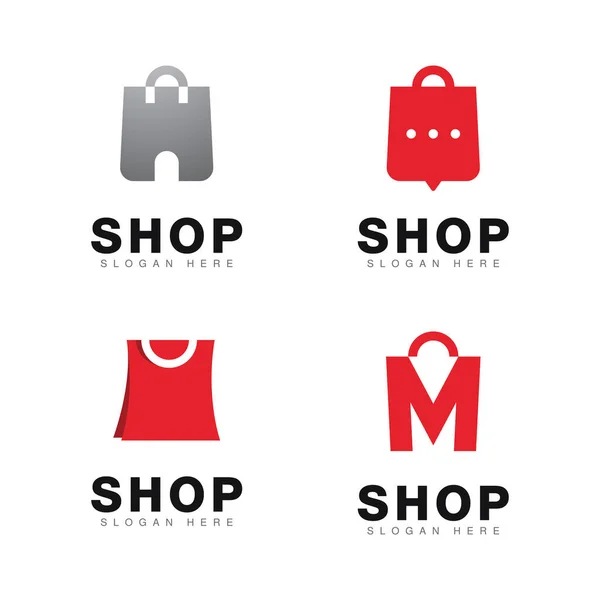 Einkaufstasche Logo Icon Design Vector — Stockvektor