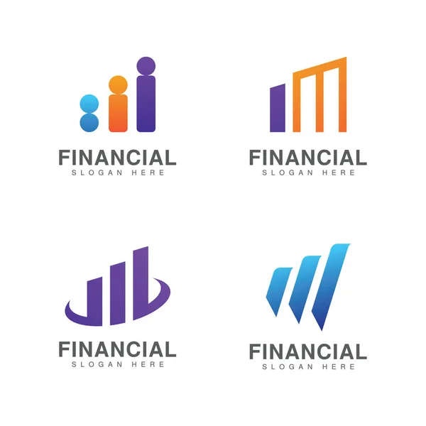Design Logotipo Vetor Finanças Empresariais — Vetor de Stock
