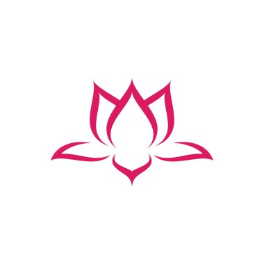 Güzellik Lotus Vektör Logo Şablonu