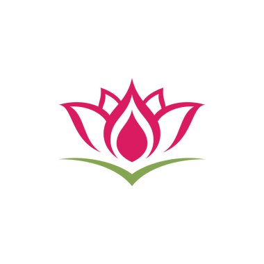 Güzellik Lotus Vektör Logo Şablonu