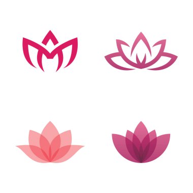 Güzellik Lotus Vektör Logo Şablonu