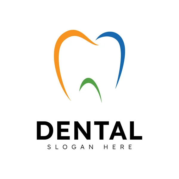 Ilustração Vetor Projeto Logotipo Dental —  Vetores de Stock