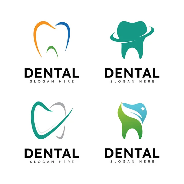 Ilustración Vectorial Diseño Logo Dental — Vector de stock