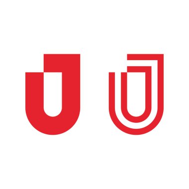 J harfi logo simge tasarım şablonu