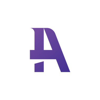 A harfi logo vektör şablon ögesi