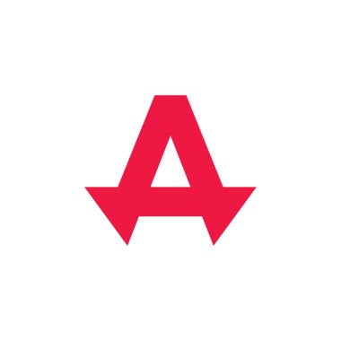 A harfi logo vektör şablon ögesi