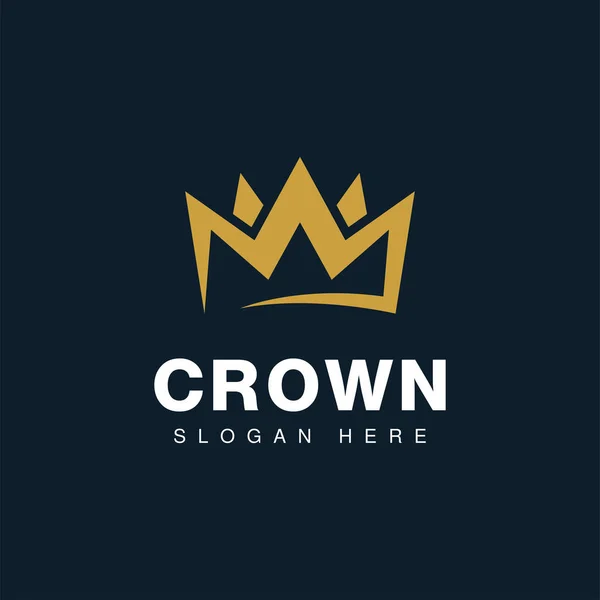 Logotipo Coroa Rei Real Símbolo Vetorial Rainha —  Vetores de Stock