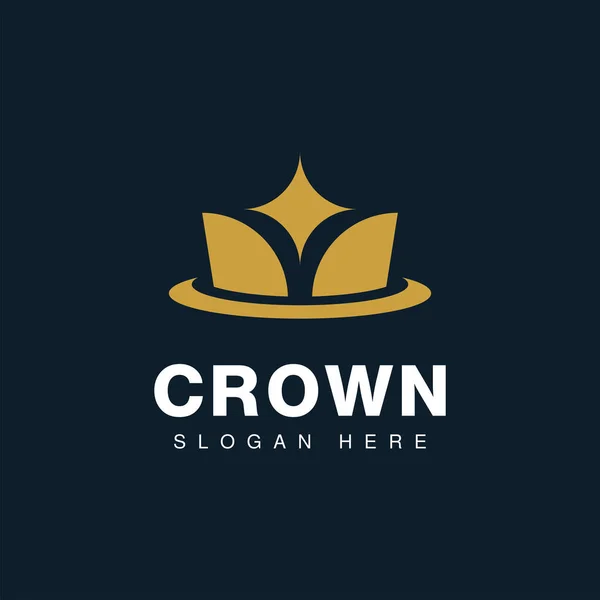 Crown Logo Königliche Königin Vektor Symbol Stockvektor