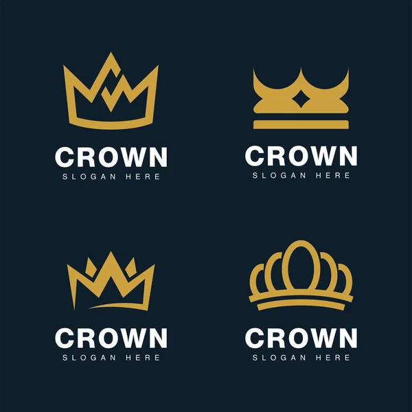 Crown Logo Königliche Königin Vektor Symbol Vektorgrafiken