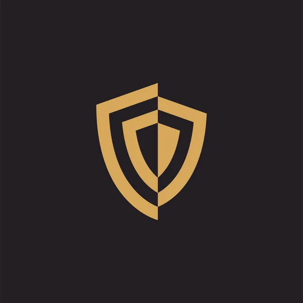 Escudo Logotipo Ícone Design Vetor Elemento —  Vetores de Stock