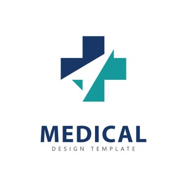 Tıbbi logo tasarım şablonu elementleri