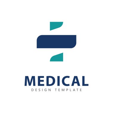 Tıbbi logo tasarım şablonu elementleri