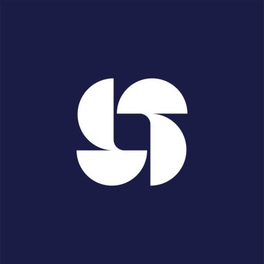 S harfi logo vektör şablonu. Pervane şekilli S harfi