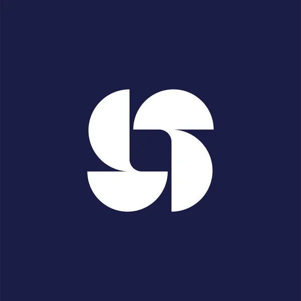 Sのロゴベクトルテンプレート ファン形状のロゴとクリエイティブS — ストックベクタ