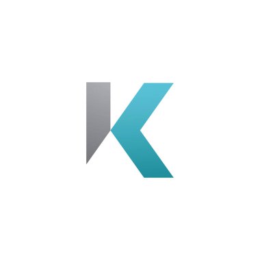 K harfi logo vektör şablonu, Yaratıcı K harfi ilk logo tasarımı