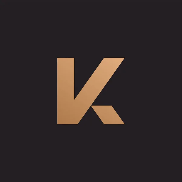 文字Kロゴベクトルテンプレート Creative Letter初期ロゴデザイン — ストックベクタ