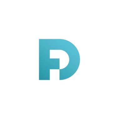 D harfi logo simge tasarım şablonu 