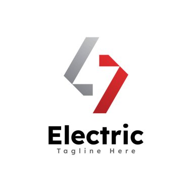 Elektrik logo simgesi şablon tasarımı