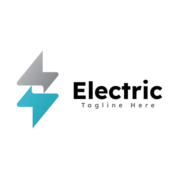 Elektrik Logo Simgesi Şablon Tasarımı — Stok Vektör