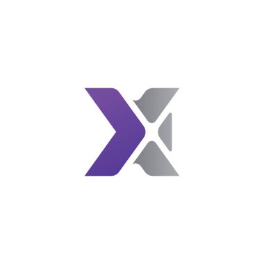 X harfi logo şablon vektör tasarımı