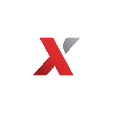X harfi logo şablon vektör tasarımı