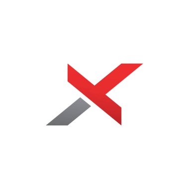 X harfi logo şablon vektör tasarımı