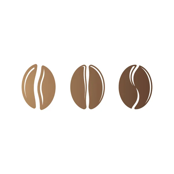 Kaffeebohnen Logo Template Vektor — Stockvektor