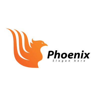 Phoenix Logo Tasarım Vektör Şablonu.