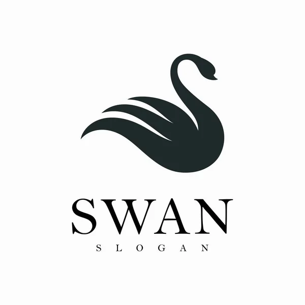 Swan Logo Enkel Och Elegant Vektor Symbol Vektorgrafik