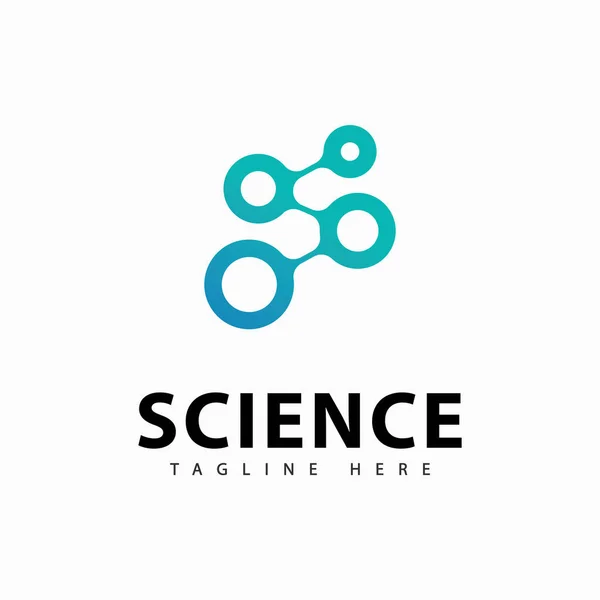 Molekylär Logotyp Ikon Mall För Vetenskap Varumärke Identitet Stockillustration