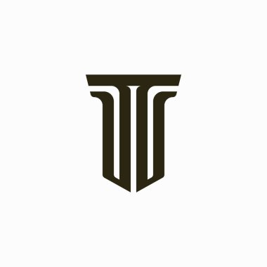 Sütun logosu vektör tasarım şablonu