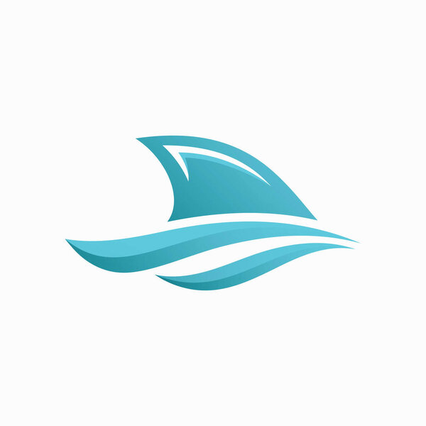 Shark fin logo symbol vector illustration 